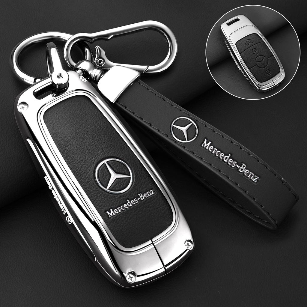 GLC GLB Zinc Alloy Leather Car Remote Key Case Cover For Mercedes Benz A C E S G Class GLC CLE CLA GLB GLS W177 W205 W213 W222