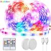 Светодиодная лента RGB 5 В, 3 АА, батарейный отсек, цветной пульт дистанционного управления, гибкая светодиодная лента, фестивальная атмосфера