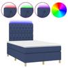 Cadre de lit avec matelas - Maison Exclusive - Tissu bleu - 120x190 cm - Bande LED