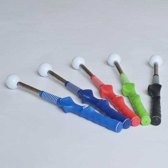 Тренажер для свинга в гольфе с клик-отдачей, выдвижной тренажер темпа клюшки для разминки, тренировки в помещении, телескопическая короткая клюшка для правой/левой руки