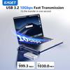 EAGET Ультратонкий SSD-адаптер NVMe M.2, USB 3.2 Gen 2 (10 Гбит/с) к NVMe PCI-E, Поддерживает SSD форм-фактора 2230/2242 (SSD не входит в комплект)