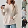 Loose Knitwear Hoodie Winter Autumn Casual Pullover with Kangaroo Pocket