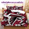 football Logo Pattern Bedding Quilt Set Quilt Cover Pillowcase Home Decoration Birthday Gift (1*duvet cover+ 2*pillowcase, without core)