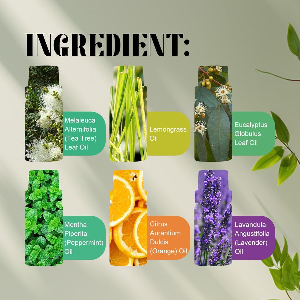 Набор из 6 бутылок масла. Натуральное масло успокаивает мышцы и разглаживает кожу. Подходит для диффузоров, массажей, свечей и мыла своими руками. 10 мл*6