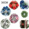 Props Party Decoration DIY Craft Pine Needle Wreath Door Hanging Ornament Christmas Wreath Garland