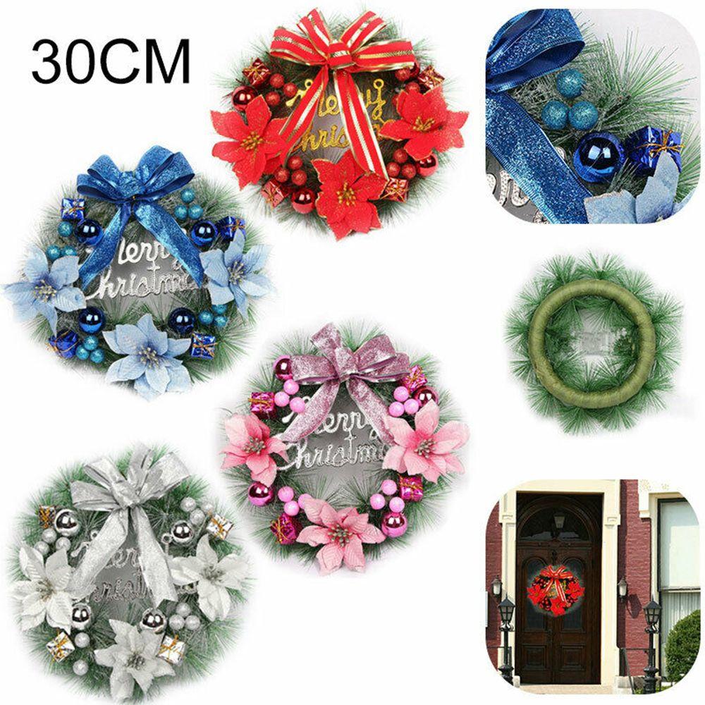 Props Party Decoration DIY Craft Pine Needle Wreath Door Hanging Ornament Christmas Wreath Garland
