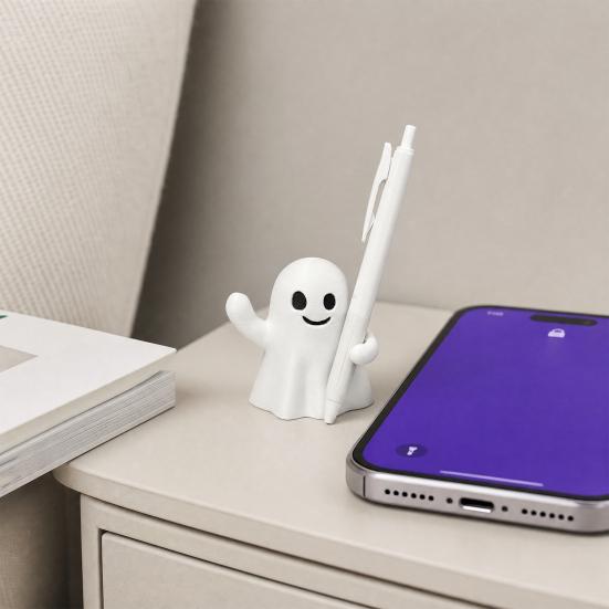 Ghost Pen Holder Halloween Desk Organizer Cute Ghost Spooky