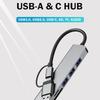 8-в-1 USB-C концентратор-расширитель, многопортовый адаптер, разветвитель Type-C, док-станция, кардридер SD для Samsung, ПК, планшета, быстрая передача данных, зарядка