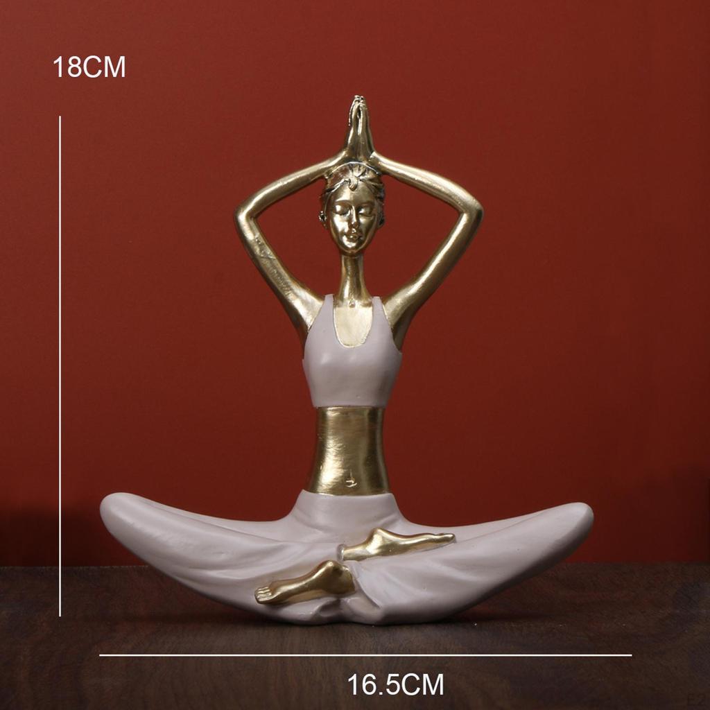 Yoga Statue Women Pose Decorative Resin Crafts Sculpture Lady for