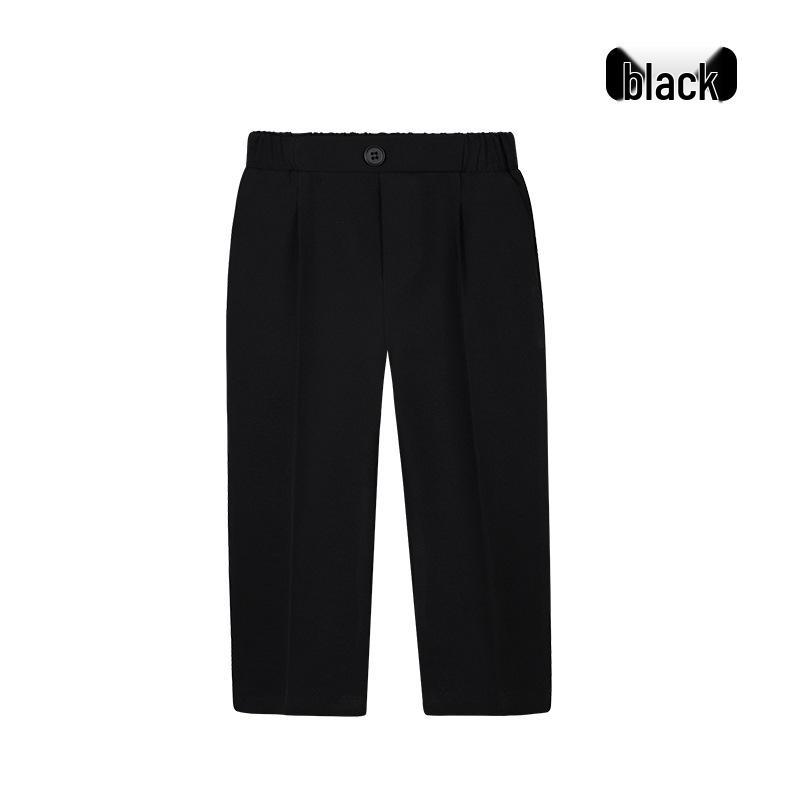 Детские однотонные брюки - Повседневные длинные брюки для мальчиков для школьной формы, Весенне-осенний костюм для выступлений
