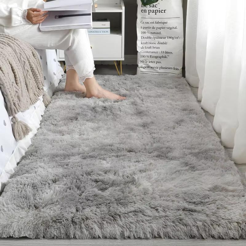 Velvet Area Rug, Living Room, Bedroom, Bedside Runner, Bay Window Rug, Floor Mat, Soft And Fluffy, Home Decor.