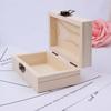 Compact Solid Wood Dustproof Jewelry Box - Square Pine Storage Gift Box