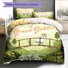 Anne of Green Gables Pattern Bedding Home Decoration Birthday & Festival Gift (1 * duvet cover + 2 * pillowcase, without core)
