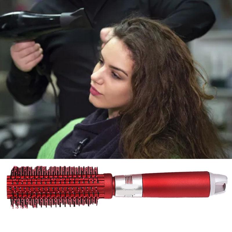 Круглая щетка для волос Предотвращающая статику Щетка-ролик для парикмахерского инструмента для сушки феном Завивки Выпрямления Красная
