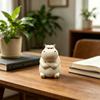 Фигурка бегемота 3D-печать Милый сердитый бегемот Статуэтка Коллекционная фигурка животного для дома Офиса Настольного компьютера Автомобиля Декор