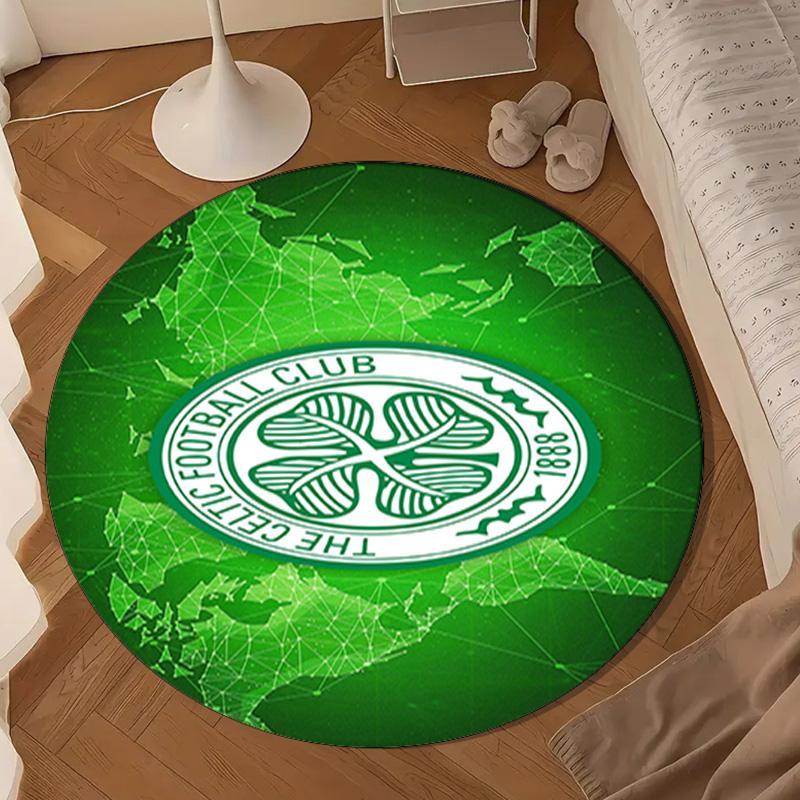 1PC rug Cel-tic Football Club Crest Round mat Home Decor, Chair rug For livingroom,Bedroom, doormat home decor Birthday Gift Christmas Gifts