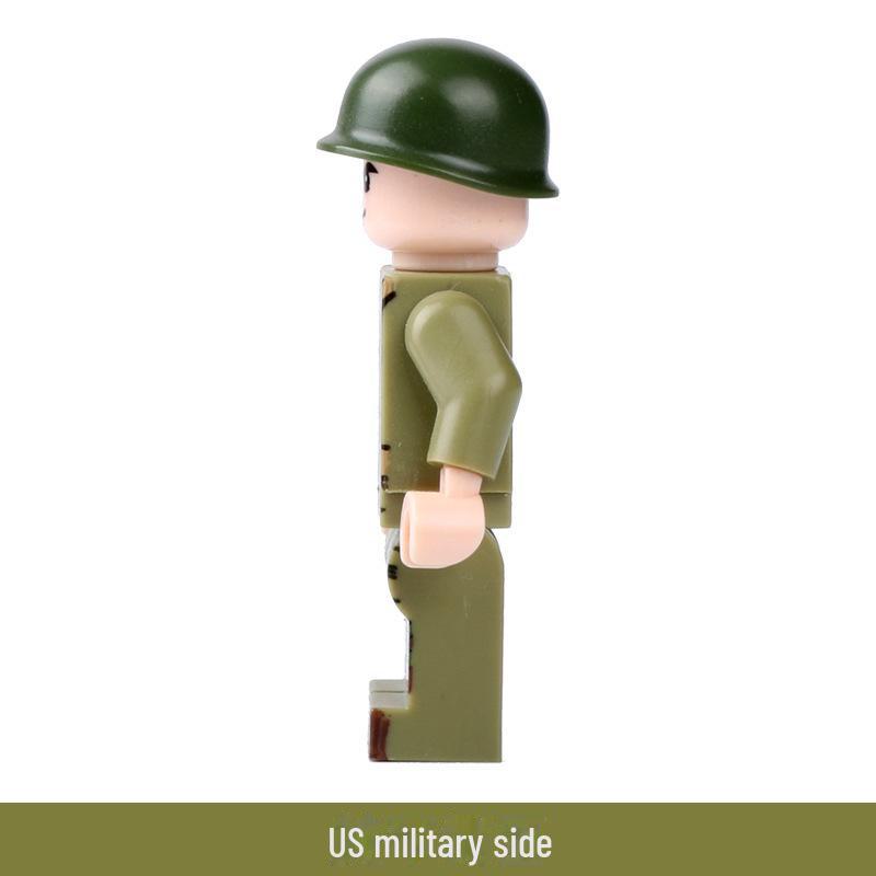 Cross-Border Lego-Compatible WWII Military Figure Blocks - US Soldiers Puzzle Assembly Toy