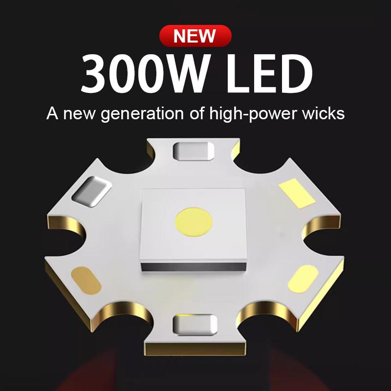 Светодиодный фонарик высокой мощности, перезаряжаемый, зум, сильный, водонепроницаемый, уличный фонарь из алюминиевого сплава, боковые огни COB, 4 режима