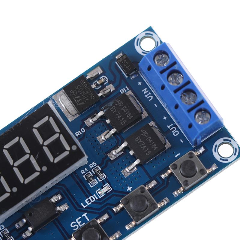 DC 6-30V Dual Mos Led Digital Time delay relay switch module circuit board