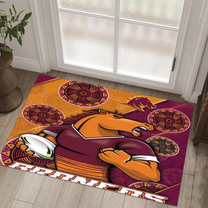 Дизайн Brisbane Broncos Кристальный Велюровый Ковер Уютный Не?Нескользящий ковер с принтом для спальни, гостиной, прихожей