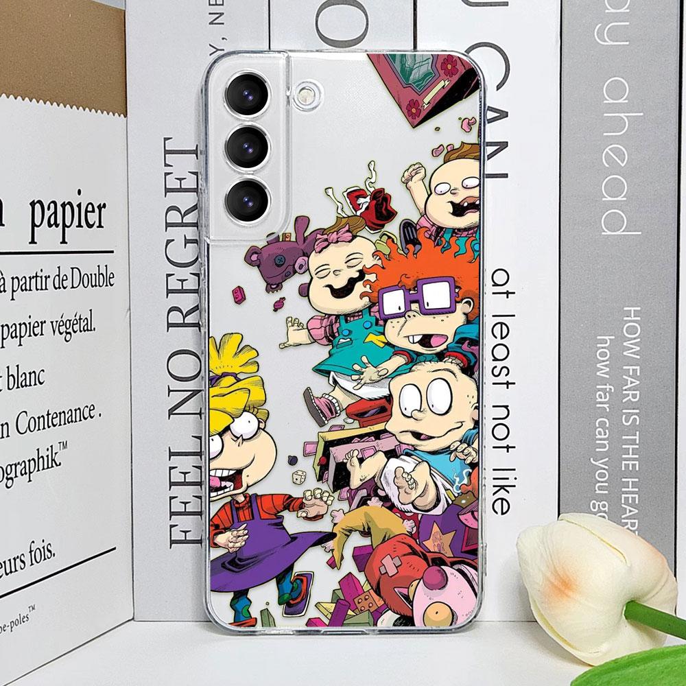 Мультяшный Забавный R-Rugrats Чехол для Телефона для Samsung Galaxy S25 S24 S23 Ultra S22 Plus S21 S23 FE Прозрачные Мягкие Чехлы Fundas Coque