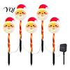 Christmas Party Yard Accents 5Pcs Solar Stake Light, Waterproof LED Garden Lamp with Lights Snowman Santa Claus Design, Outdoor Holiday Lighting