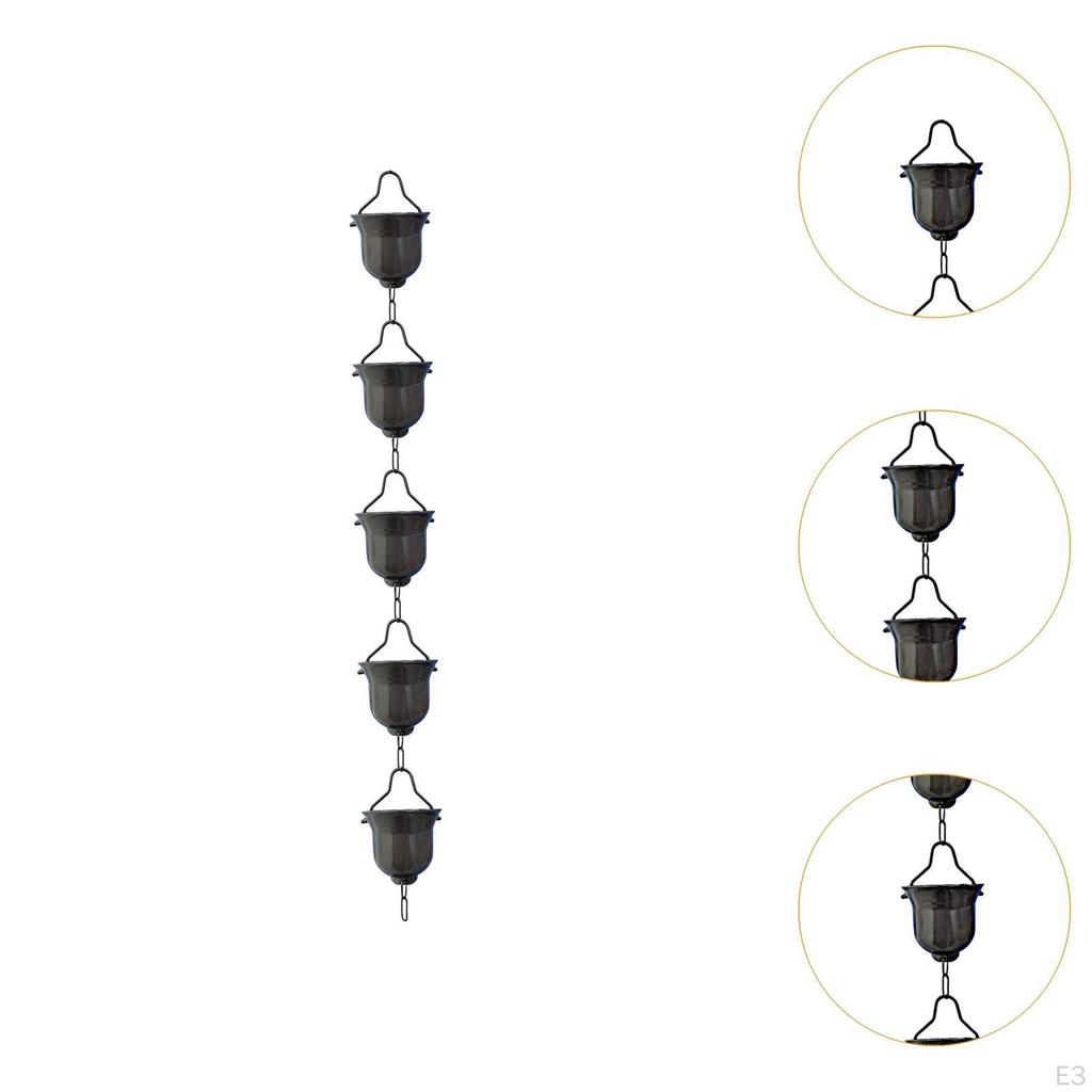 Декоративная дождевая цепь для сбора воды на открытом воздухе