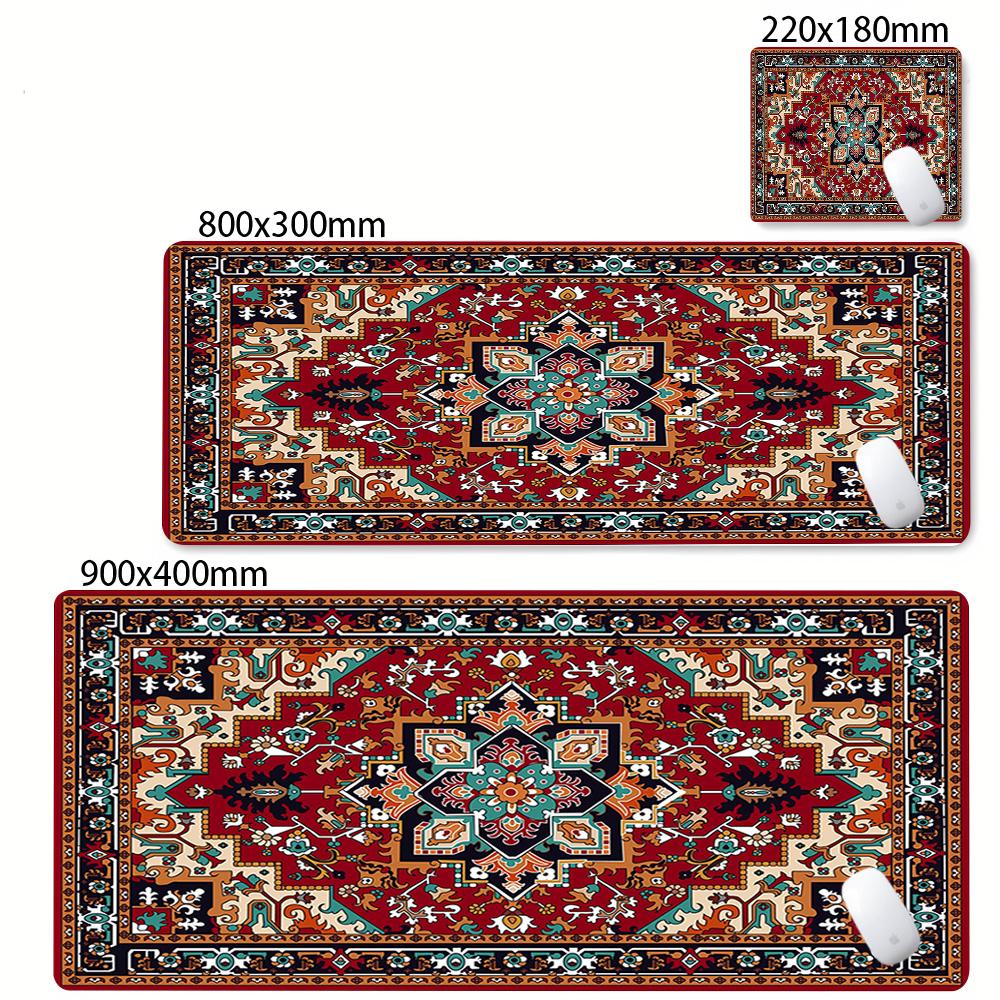 Retro Persian Pattern Mouse Pad Large AntiSlip Rubber Gaming Mousepad Durable Table Mat Edge Office And Gamer Long Desk Mats