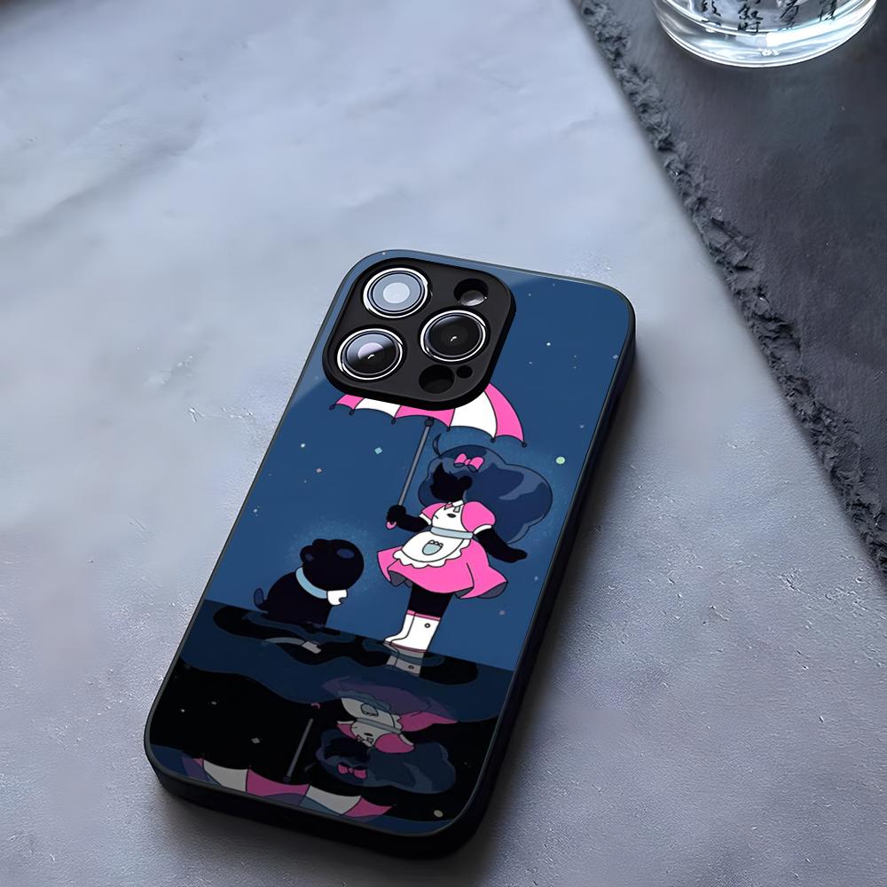 Чехол для телефона Bee And Puppycat Временная работа Закаленное стекло Для IPhone 17 13 14 16 12 15 11 Pro Max Plus Mini X XR SE2020 Coque