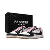 X Travis Scott Air Jordan 1 Серый Черный Крючок Коробка Нескользящая Низкие Винтажные Баскетбольные Кроссовки Женские DZ4137-700(Команда2042-   )