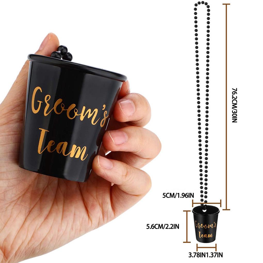 12 шт. АБС Золотая фольга Ожерелья рюмок для девичника Украшения для вечеринки холостяка Сувениры для вечеринки холостяка