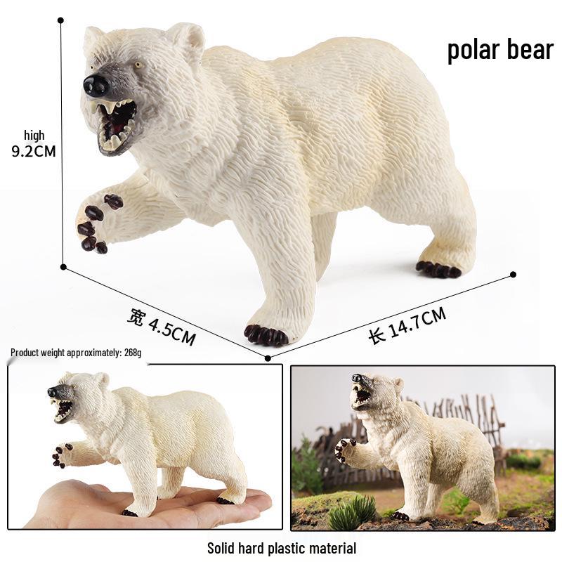 Набор моделей диких животных Арктики: Белый медведь и пингвин