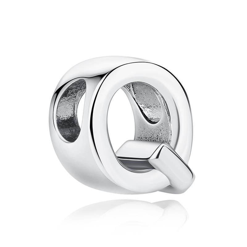 Original 925 Silver Charms Beads 12 Zodiac A-Z Letters Virgo Aries Fit Pan Bracelets Necklaces Jewelry For Women