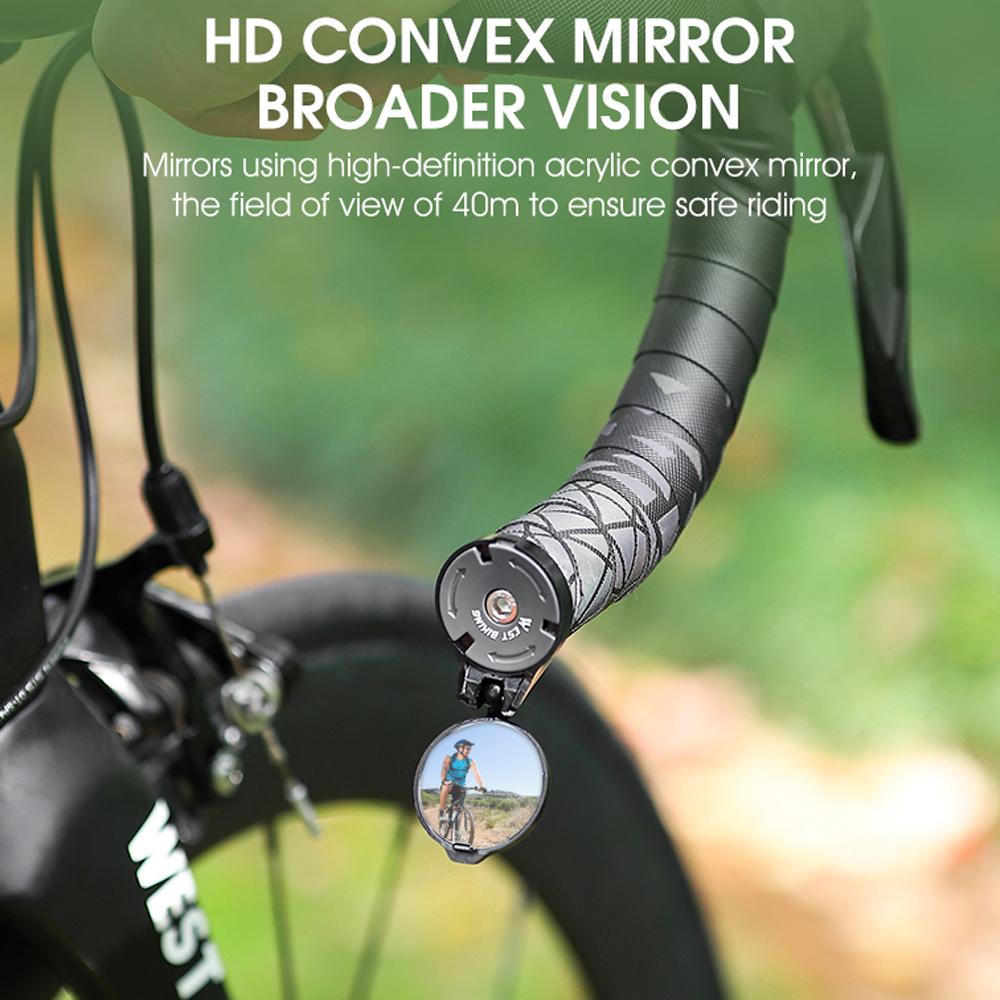 Bicycle Handlebar Plug Rearview Mirror Adjustable Bicycle Handlebar Mirror Bike Rearview Mirror