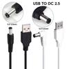 Кабель-адаптер USB на DC5.5x2.5мм Безопасная зарядка Силовой кабель DC5.5x2.5 Кабель Прямая / Изогнутая головка Множественная защита