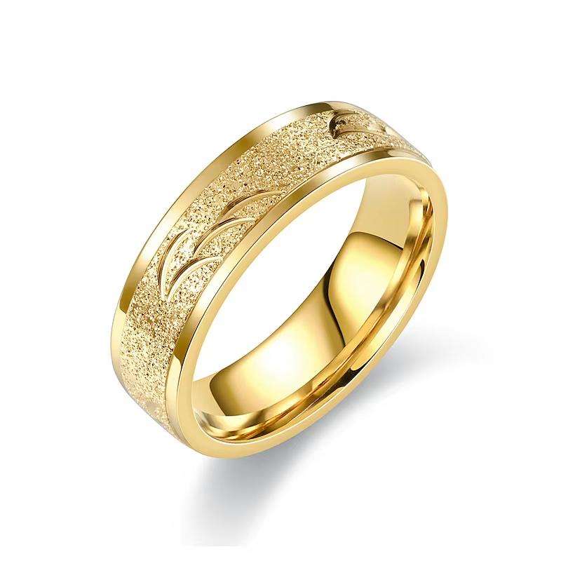 Gold Ring Shiny Wedding Ring Size 23
