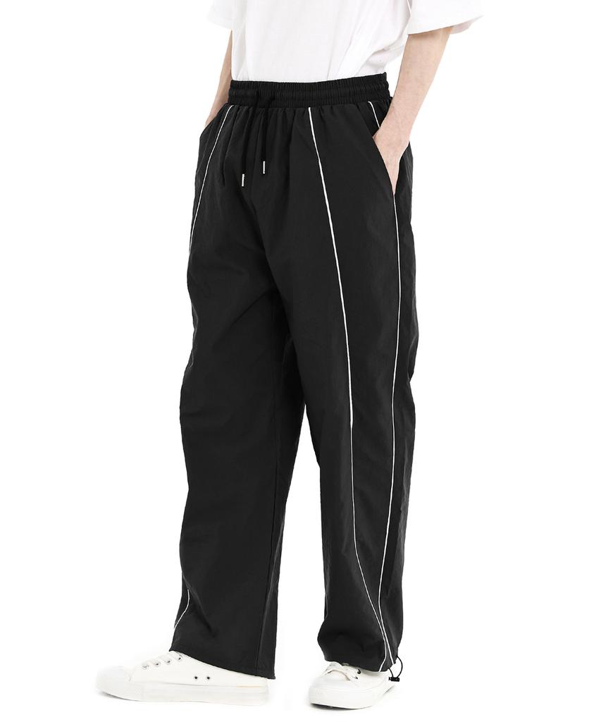 GRAYBLVD Bastu Piping Track Pants (Black)