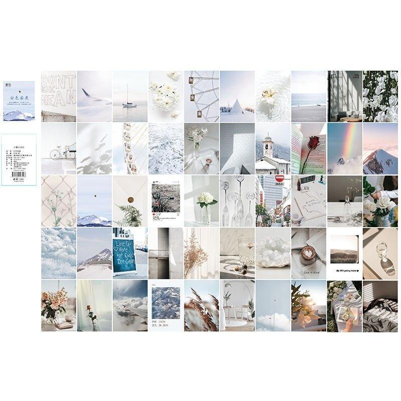 50 Sheets Vintage Paper Sticker Book DIY Diary Planner Decoration Scenery INS Sticker Album Phone Scrapbooking Kawaii Stationery