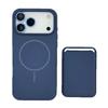 Силиконовый магнитный чехол для телефона для 17 Air для iPhone17 Air 16E 12 13 14 15 Pro Max Plus Защитный чехол (С магнитным карманом для карт и защитной пленкой для объектива)
