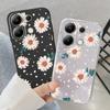 Мягкий силиконовый чехол с цветами маргаритки для Xiaomi Redmi Note 13 Pro 13C Samsung A55 A35 M35 S24 iPhone 15 Huawei Honor 200 90 70 X7 Realme противоударный чехол