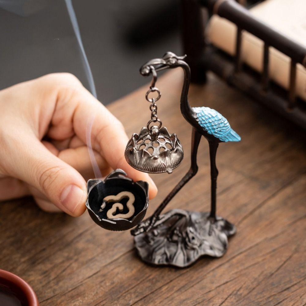 Zinc Alloy Incense Holder Chinese Style Incense Burning Creative Indoor Aromatherapy Gifts