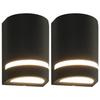 VIDAXL Outdoor Wall Lights - Black - 35 W - Die-cast Aluminum - IP44