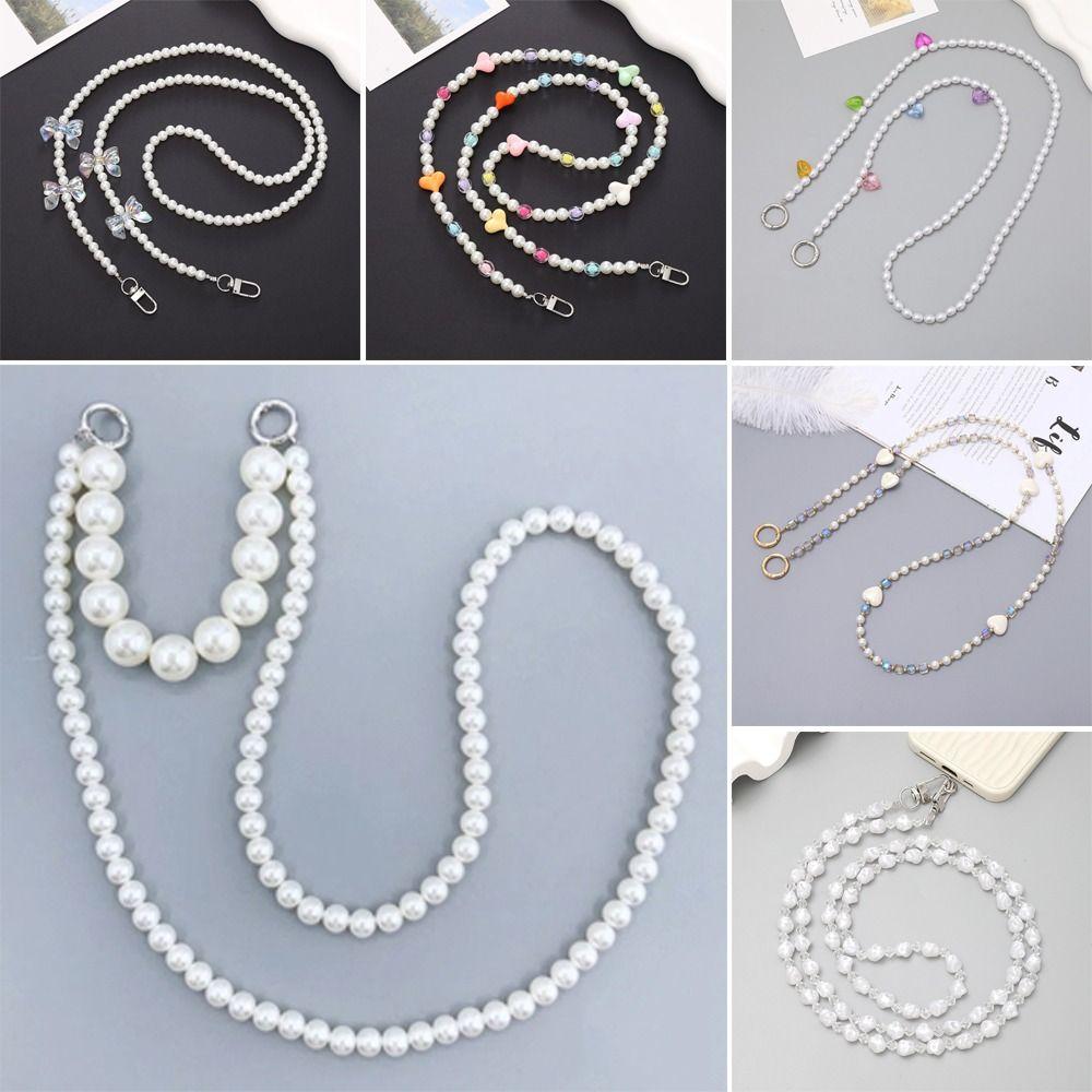 Слинг-цепочка через плечо с бисером и жемчугом ремешок для куклы цепочка модный ремешок для мобильного телефона