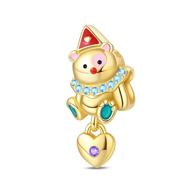 Copper Animals Series Charms Dog Cat Bear Pets Beads Fit Original Bracelet Necklace Diy Woman Pendants Fine Jewelry