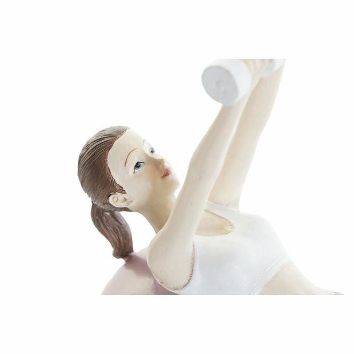 Figurine Décorative - Scandi Rose - 18,5 X 8 X 17,5 Cm - Résine - Yoga