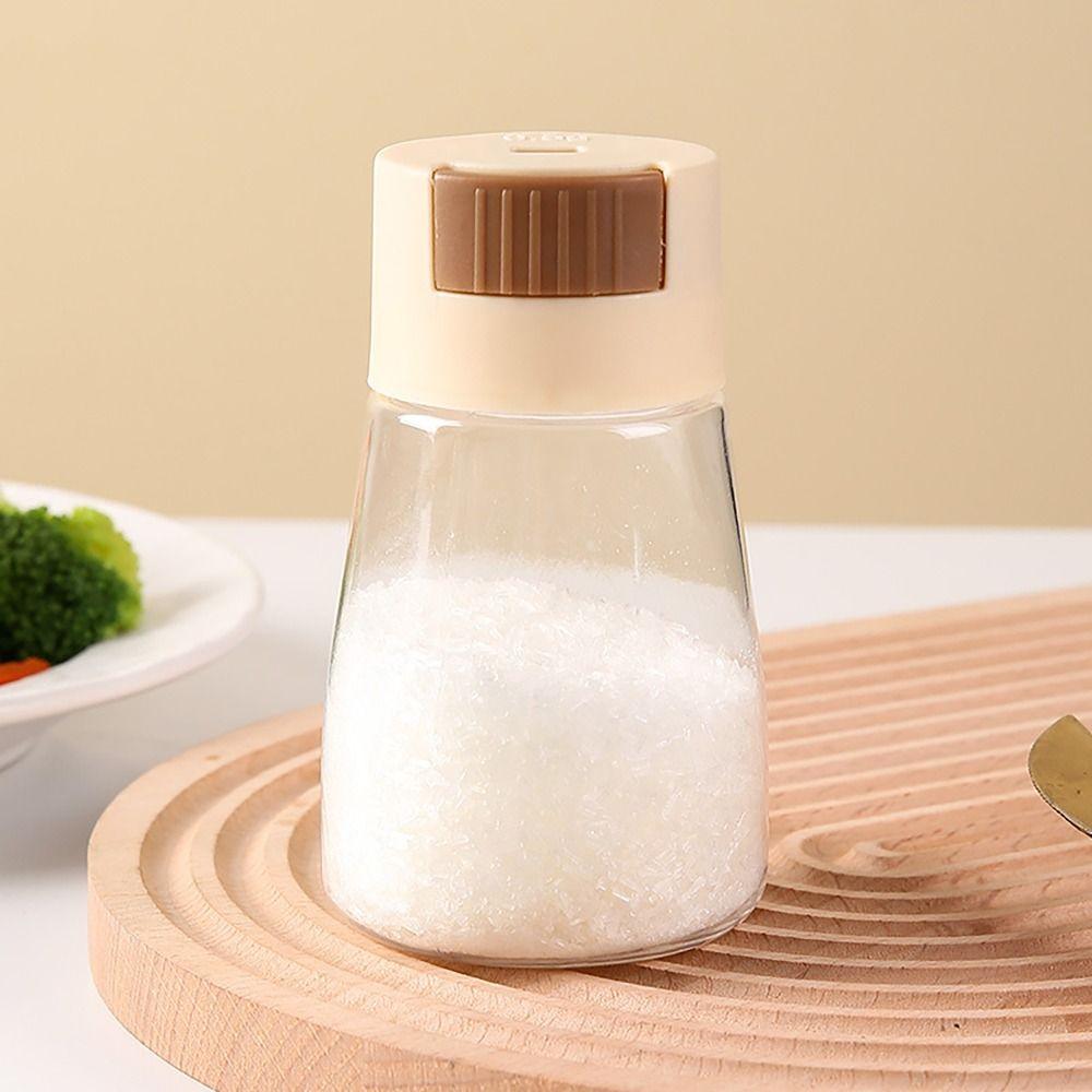 0.5g Quantitative Salt Dispenser Press Type Seasoning Jar Seasoning Container for Home Kitchen