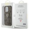 Guess Grip Stand 4G Triangle Strass Case For Iphone 15 Pro - Brown