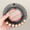Plastic Full Circle Stretch Flexible Comb Teeth Headband Hair Hoop Band Clip Hairband for Face Washing Fixed Hair Accessories