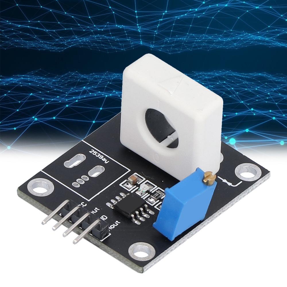WCS1600 Датчик тока Холла DC5V DC100A Плата обнаружения перегрузки по току Регулируемая со световым индикатором Модуль датчика тока