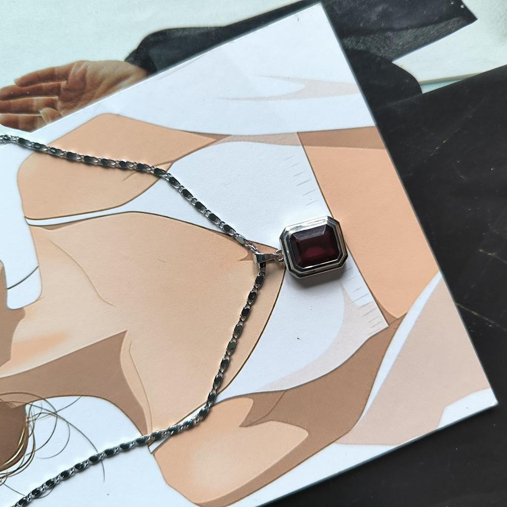 Серебряная подвеска с гранатом nano 2.625ct (60002198)